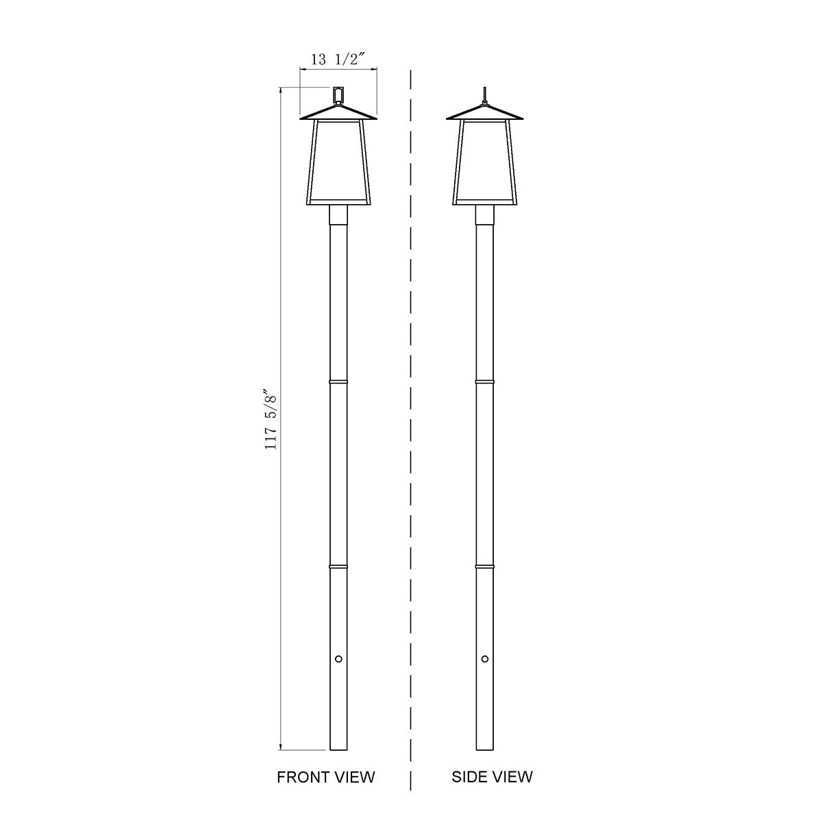 Lampe extérieure sur poteau Rainer