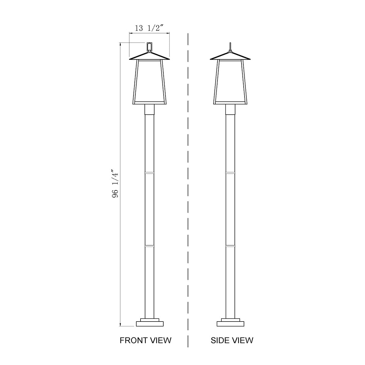 Lampe extérieure sur poteau Rainer