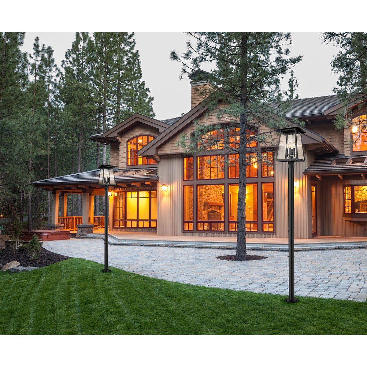 Lampe extérieure sur poteau Rainer