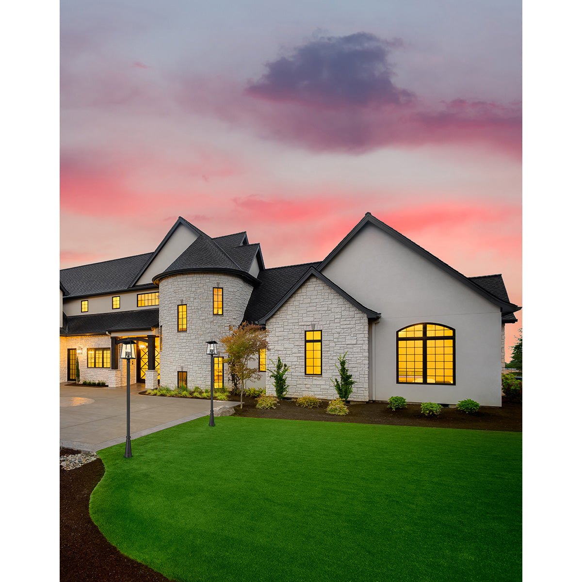 Lampe extérieure sur poteau Rainer