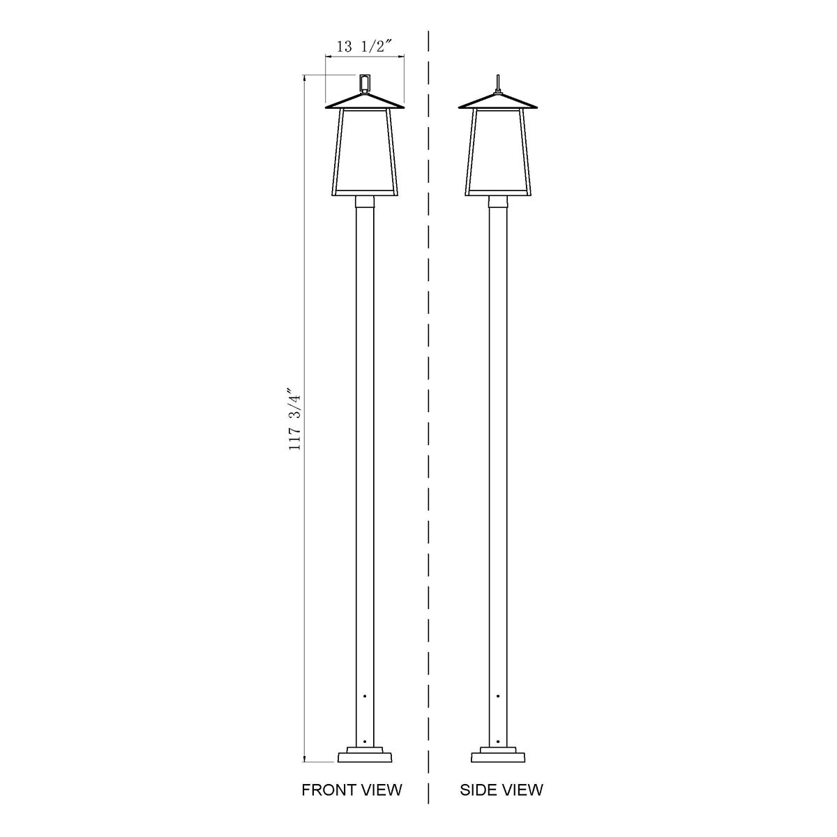 Lampe extérieure sur poteau Rainer