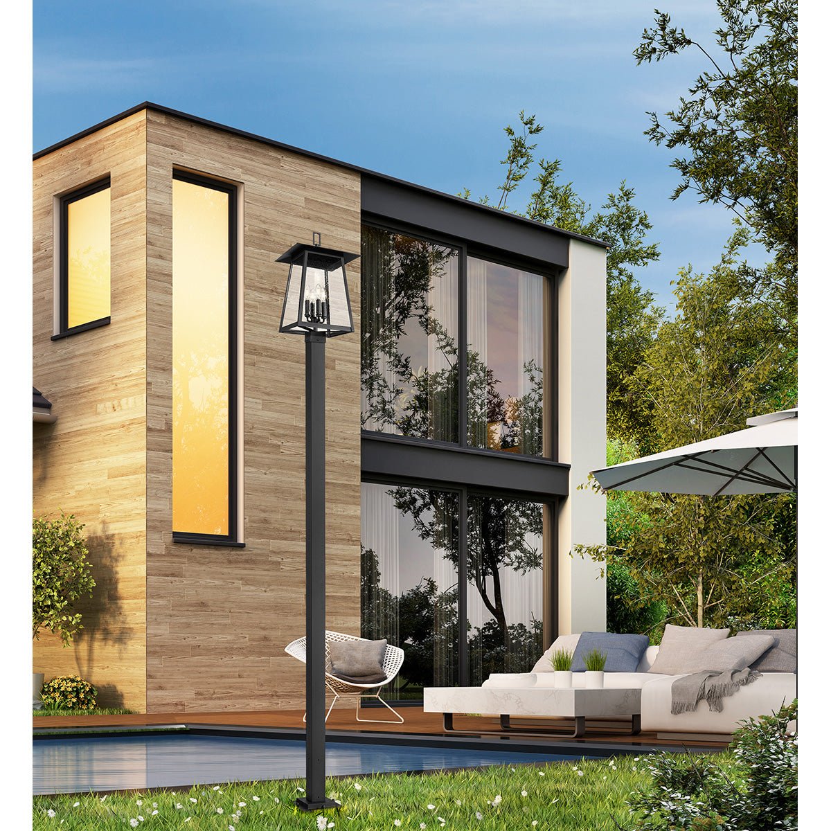 Lampe extérieure sur poteau Rainer