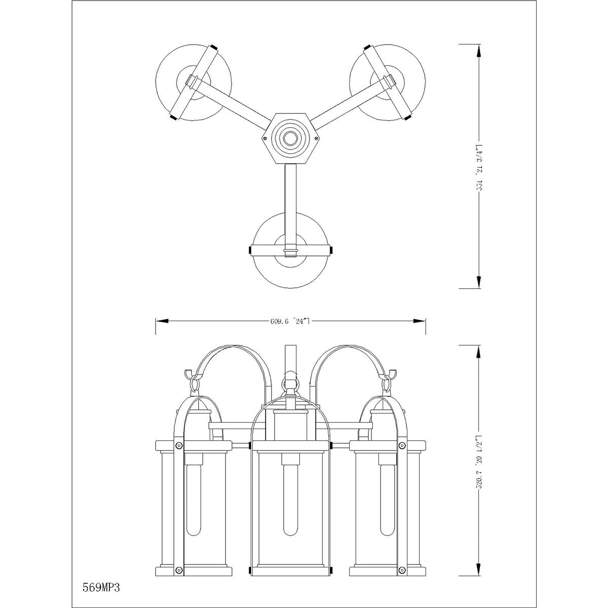 Lampe extérieure sur poteau Roundhouse Heads