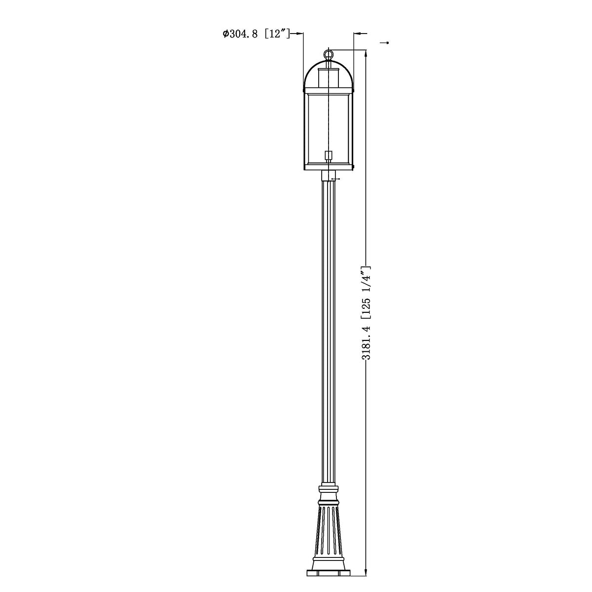 Lampe extérieure sur poteau Roundhouse XL
