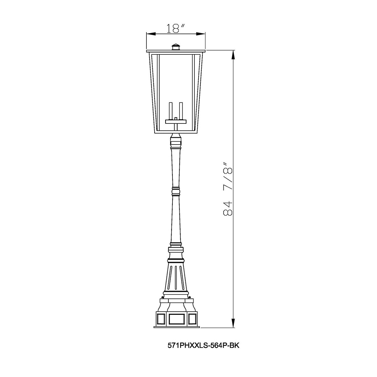 Lampe extérieure sur poteau Seoul XXL