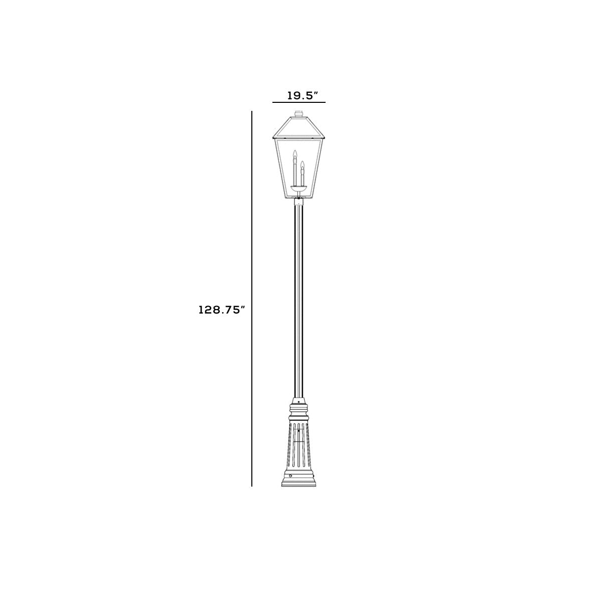 Lampe extérieure sur poteau Talbot XXL