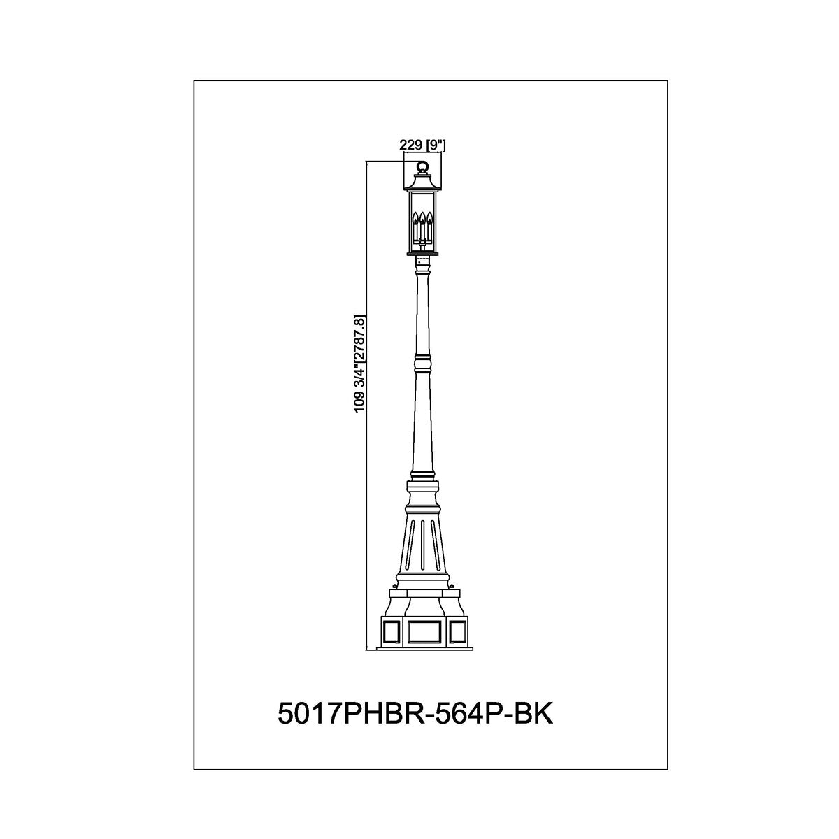 Lampe extérieure sur poteau Tiberius
