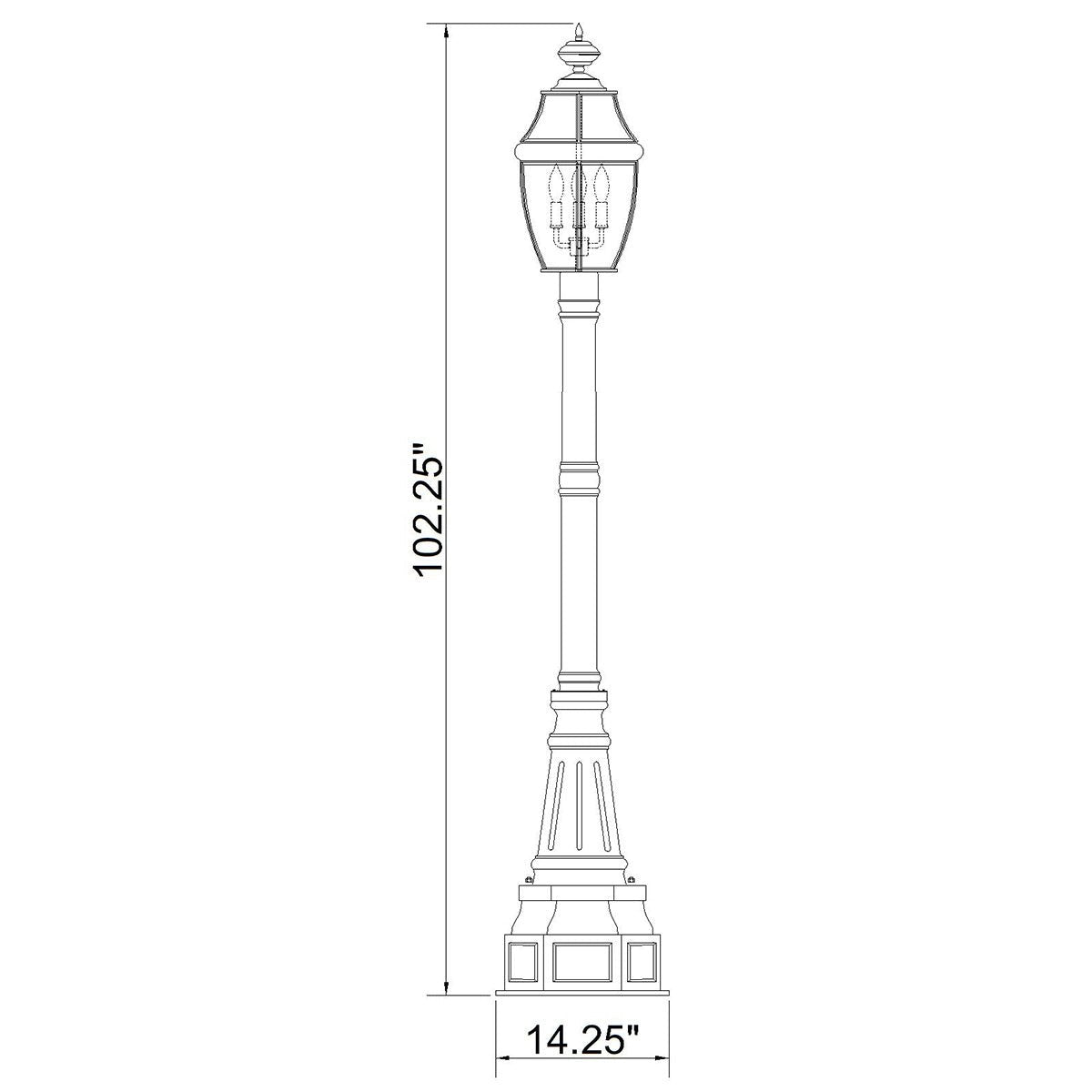 Lampe extérieure sur poteau Westover