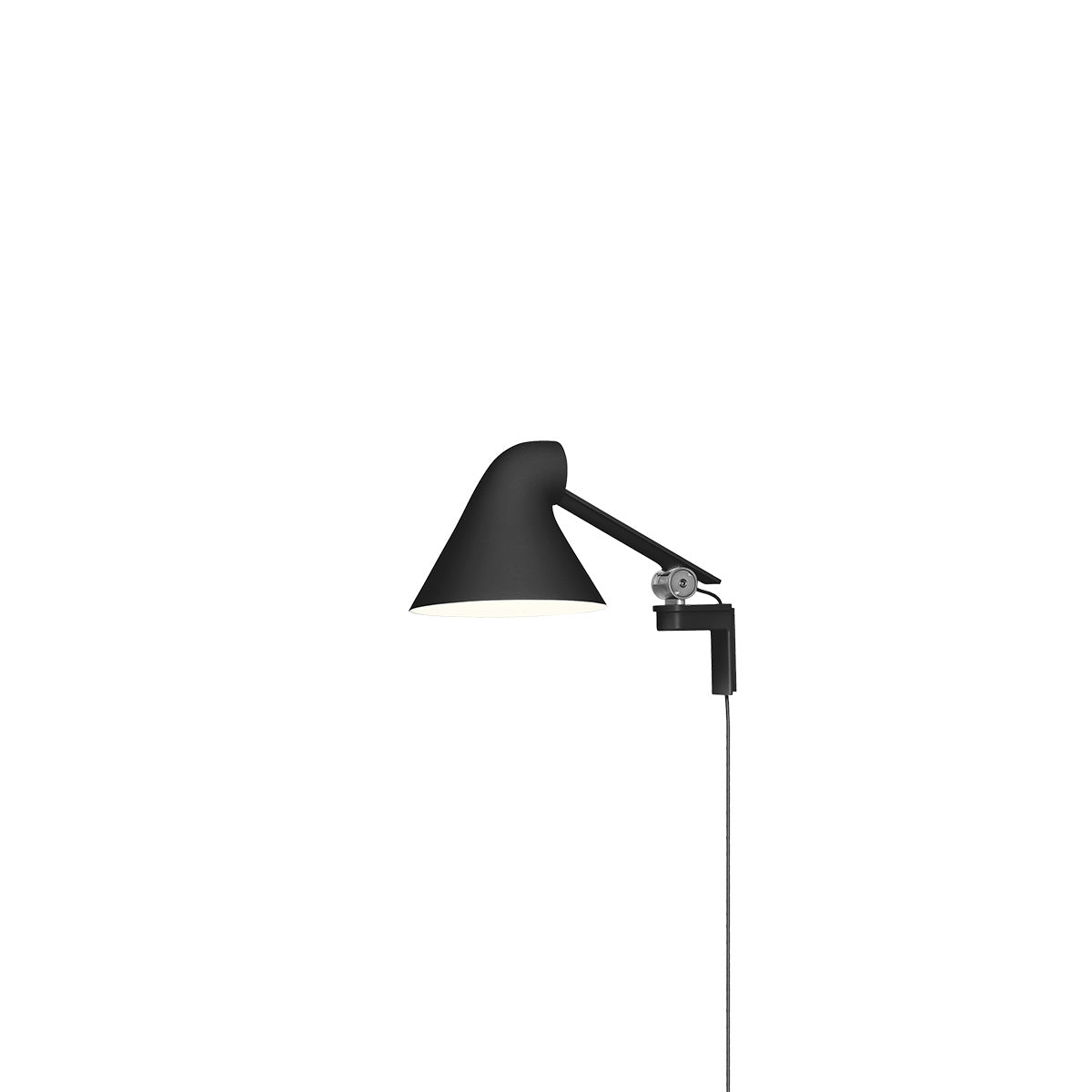 Lampe murale NJP Short - Noir 3000K (Blanc Doux) by Louis Poulsen | Luminaires & cie
