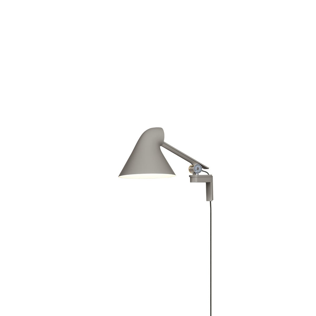 Lampe murale NJP Short - Gris aluminium pâle 2700K (Blanc Chaud) by Louis Poulsen | Luminaires & cie