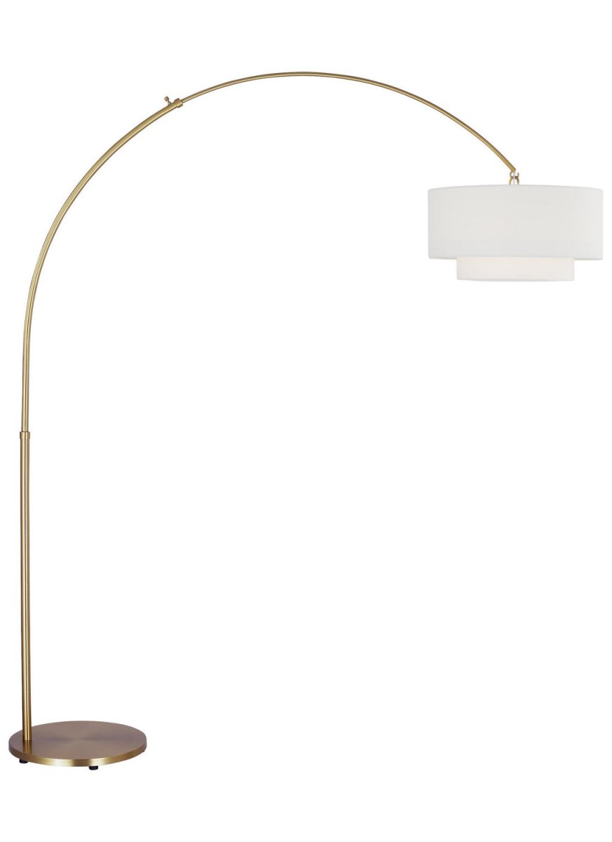Lampe sur pied à arc Sawyer - Burnished Brass by Visual Comfort Studio | Luminaires & cie
