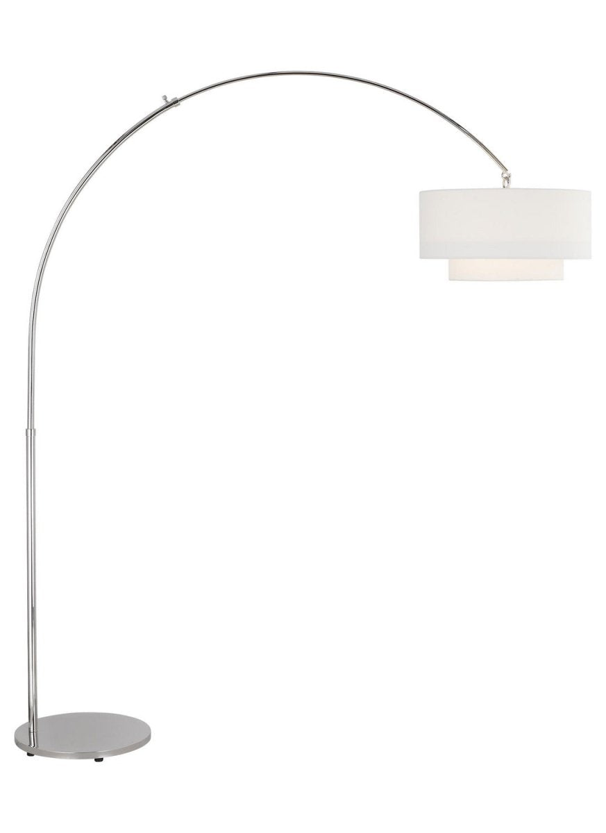 Lampe sur pied à arc Sawyer - Polished Nickel by Visual Comfort Studio | Luminaires & cie