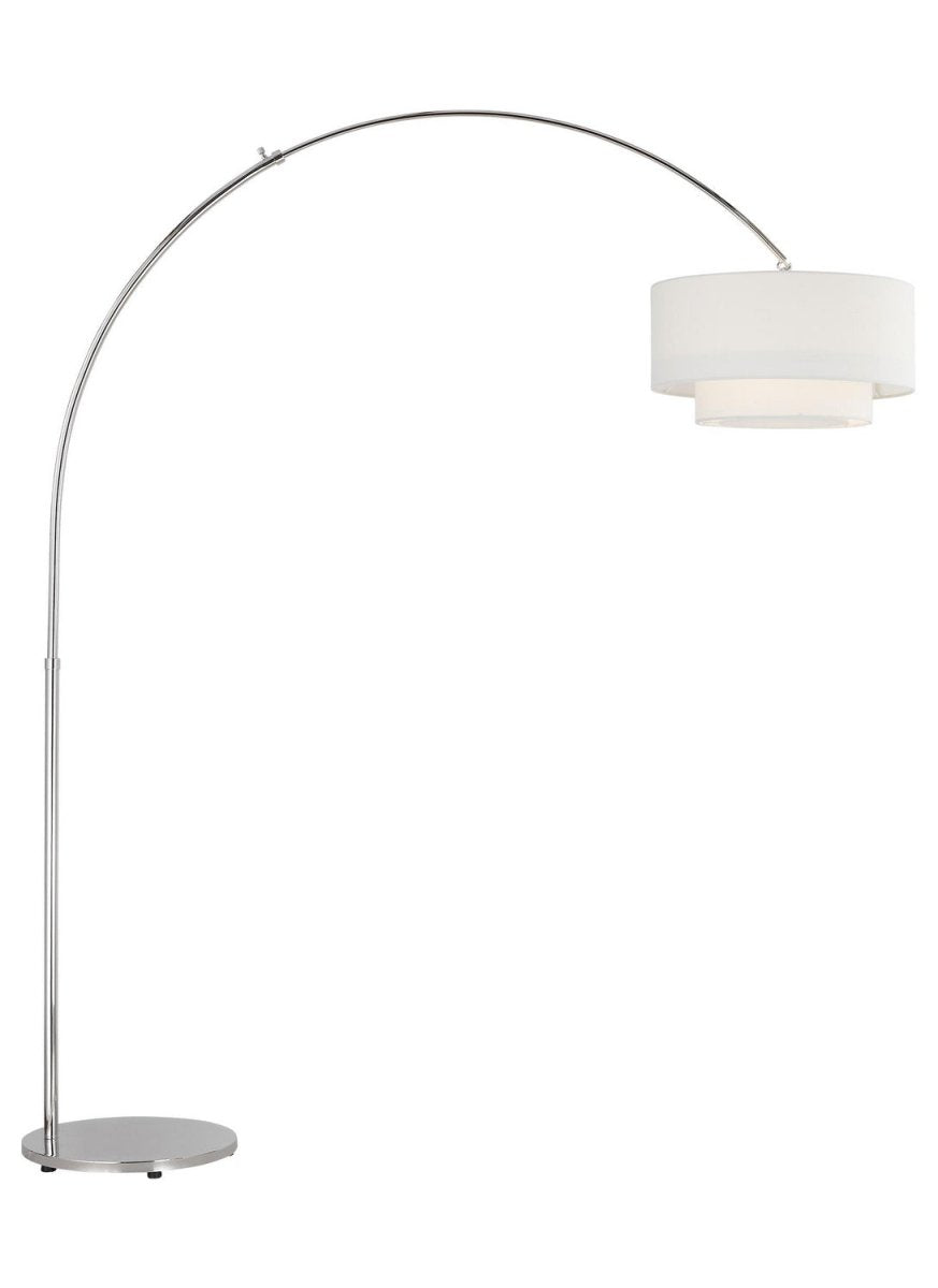 Lampe sur pied à arc Sawyer - Polished Nickel by Visual Comfort Studio | Luminaires & cie