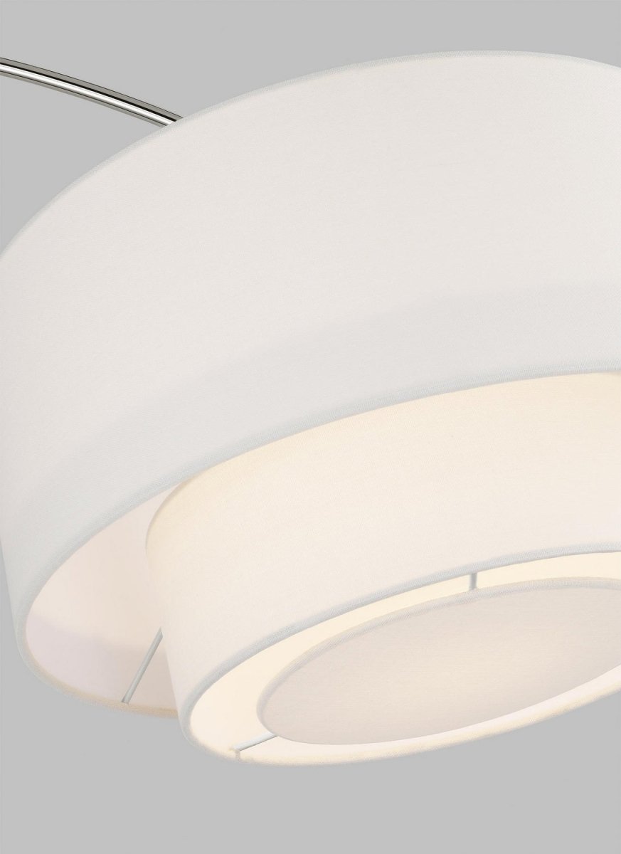 Lampe sur pied à arc Sawyer - Polished Nickel by Visual Comfort Studio | Luminaires & cie