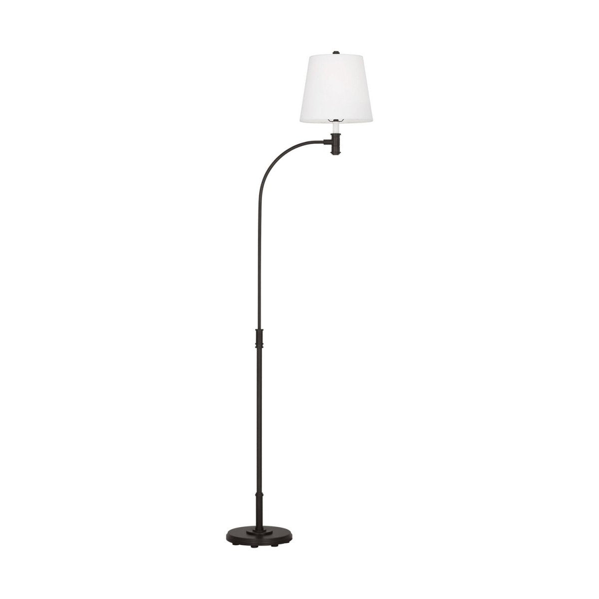 Lampe sur pied Belmont - Fer vieilli Lin blanc by Visual Comfort Studio | Luminaires & cie