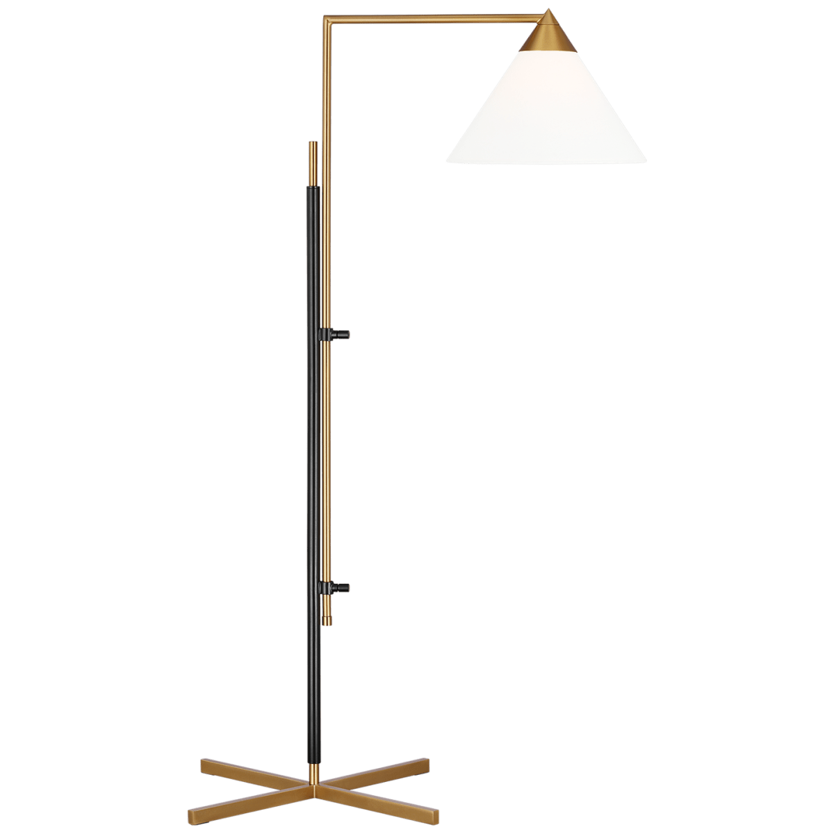 Lampe sur pied Franklin - Laiton brûlé et bronze profond by Visual Comfort Studio | Luminaires & cie