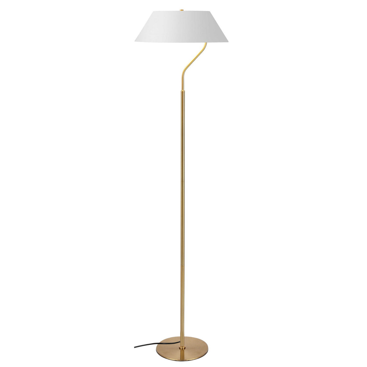 Lampe sur pied Geraldine Blanc, Laiton vieilli – Dainolite