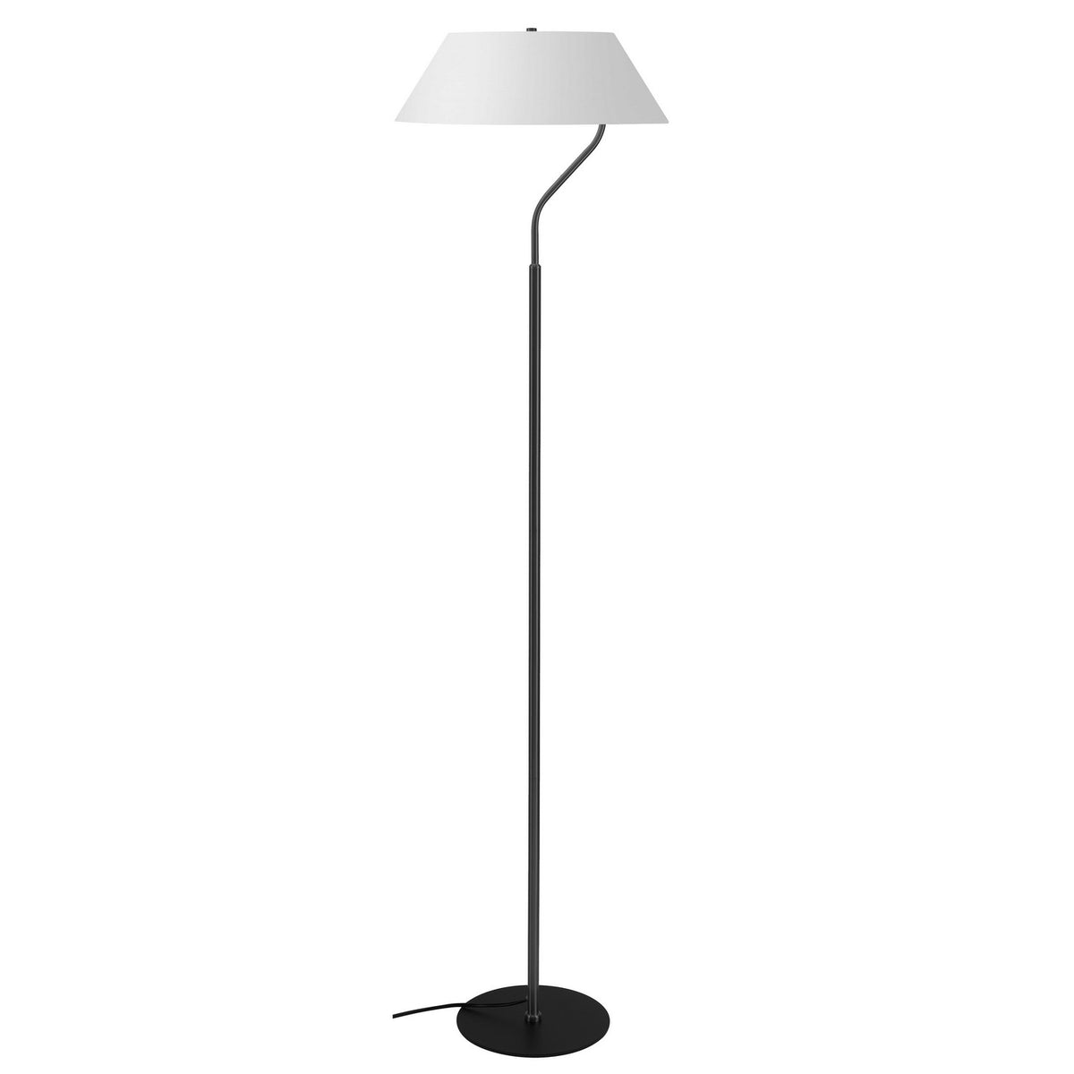 Lampe sur pied Geraldine Blanc, Noir mat – Dainolite
