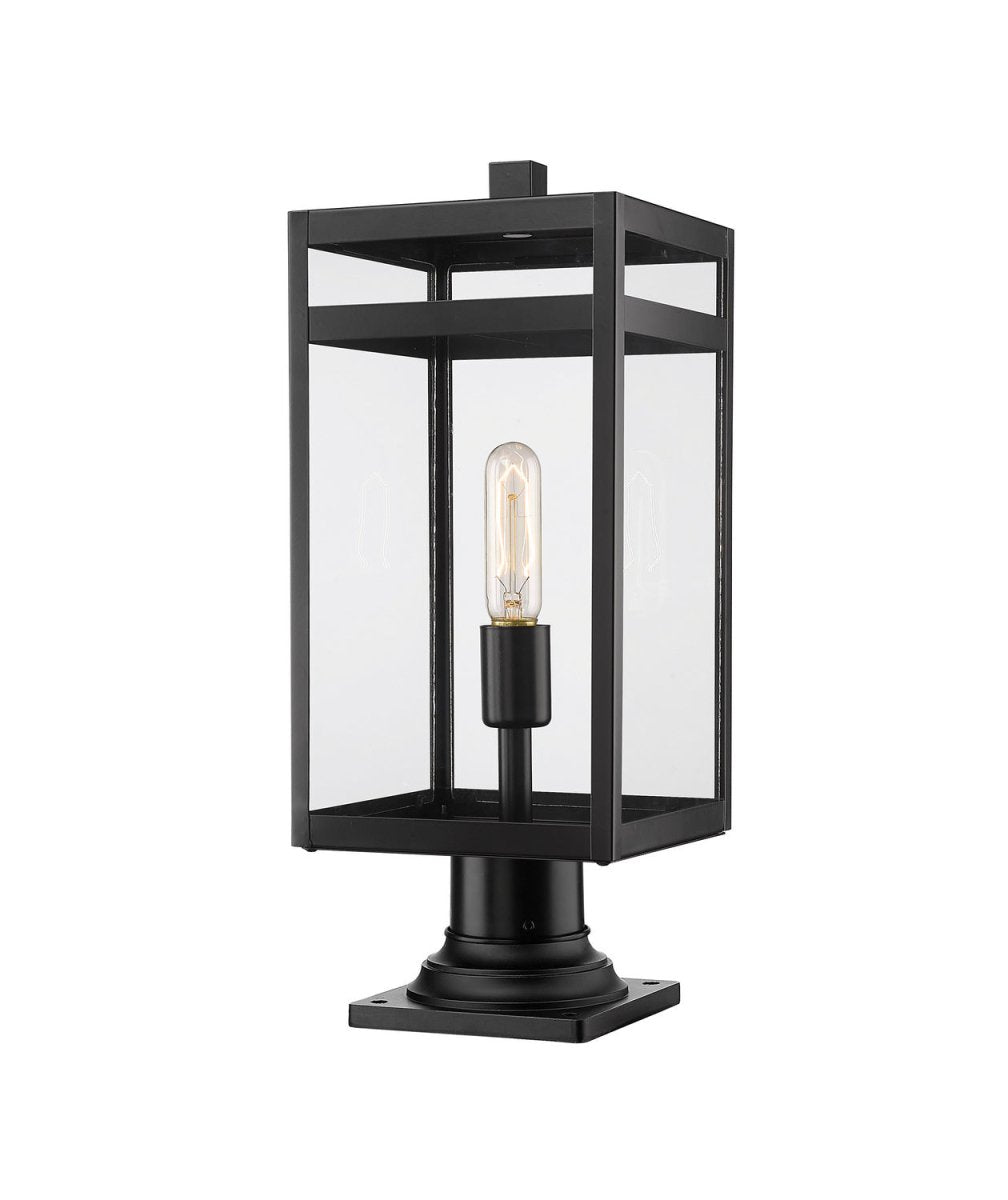 Lanterne extérieure sur socle Nuri - Carré 19 3/4" by Z-Lite | Luminaires & cie