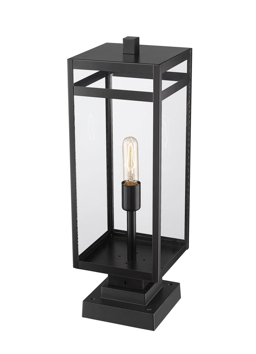 Lanterne extérieure sur socle Nuri - Carré décoratif 19 3/4" by Z-Lite | Luminaires & cie