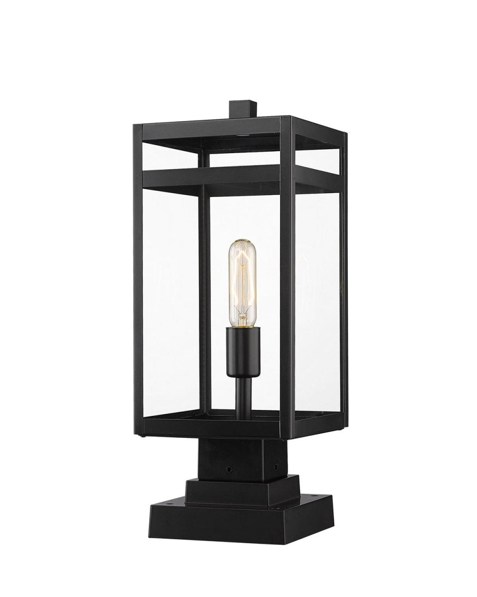 Lanterne extérieure sur socle Nuri - Carré décoratif 19 3/4" by Z-Lite | Luminaires & cie