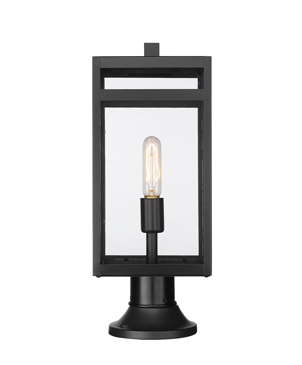 Lanterne extérieure sur socle Nuri - Carré décoratif 19 3/4" by Z-Lite | Luminaires & cie