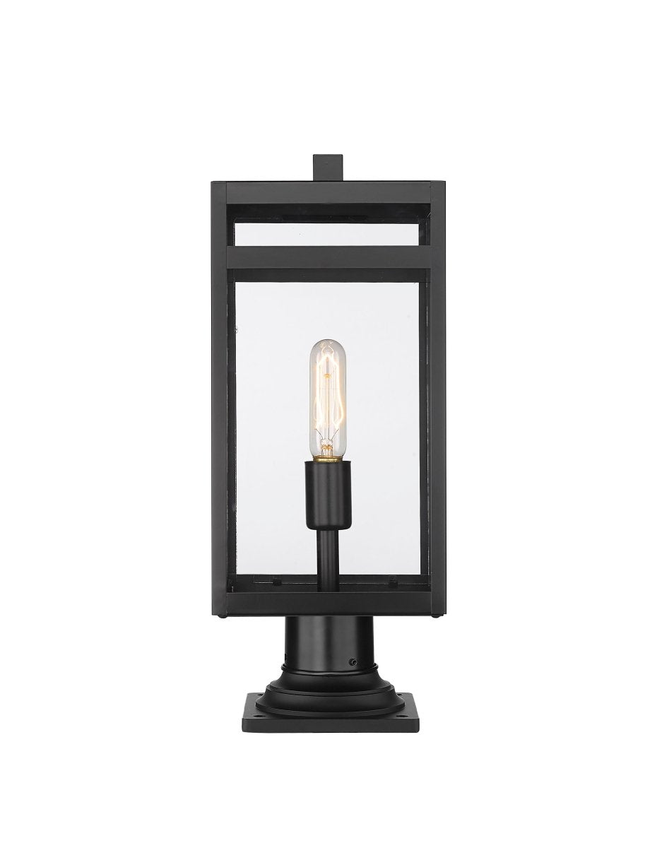 Lanterne extérieure sur socle Nuri - Carré décoratif 19 3/4" by Z-Lite | Luminaires & cie