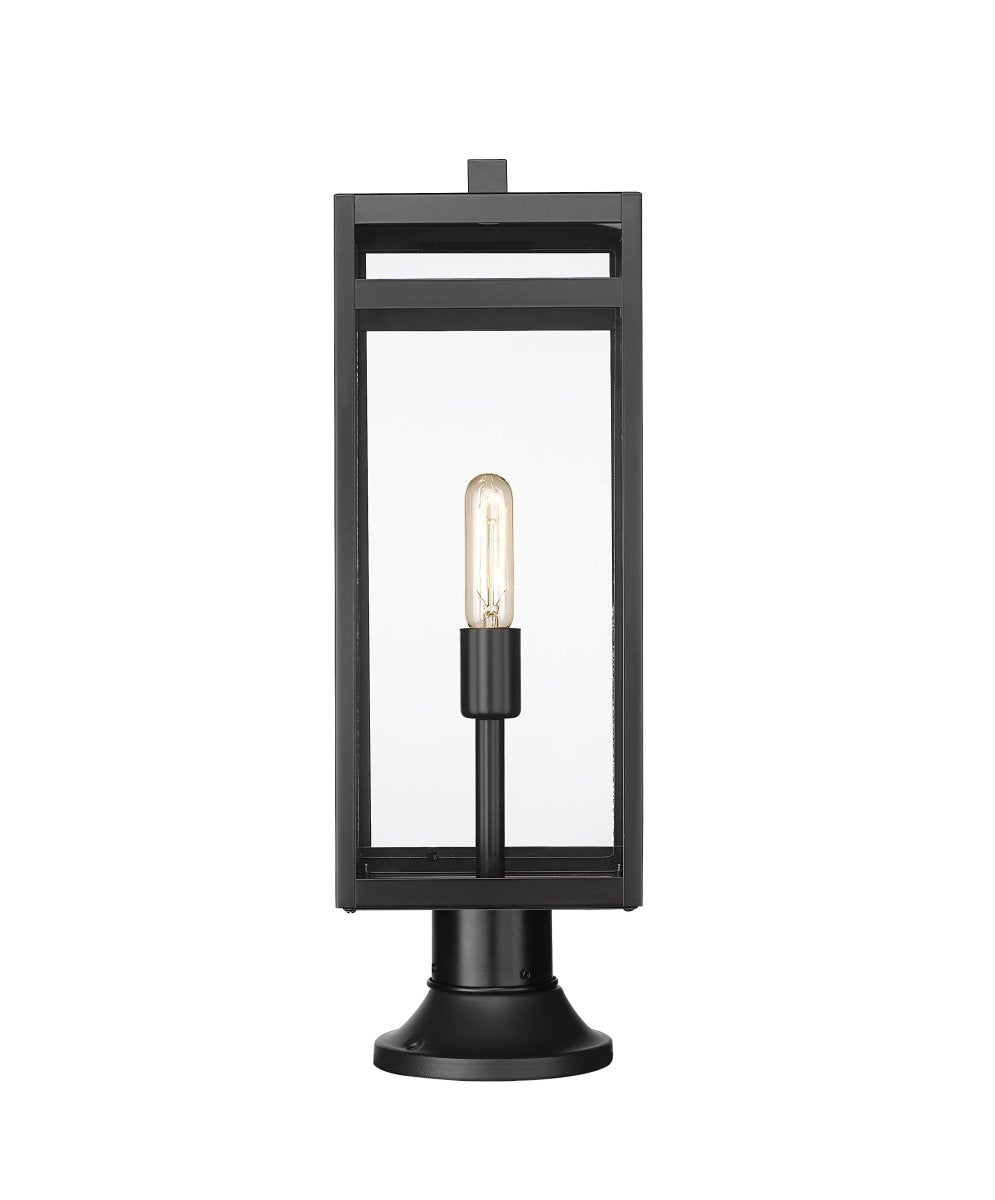 Lanterne extérieure sur socle Nuri - Carré décoratif 19 3/4" by Z-Lite | Luminaires & cie