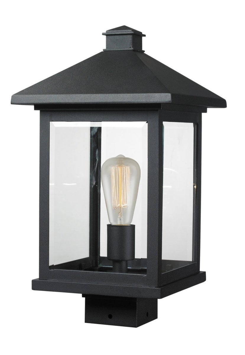 Lanterne extérieure sur socle Portland - Noir 9 1/2" 17" by Z-Lite | Luminaires & cie