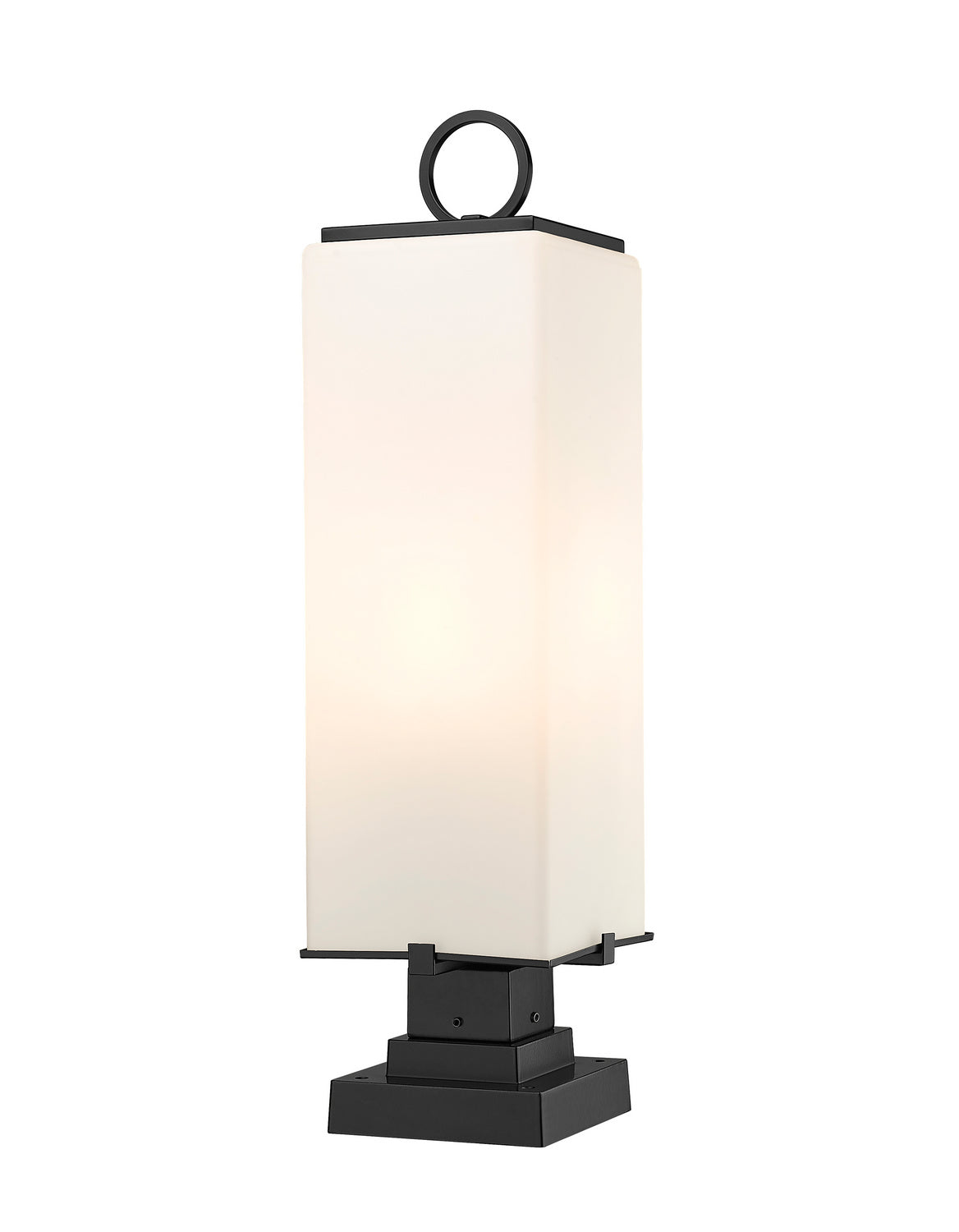 Lanterne extérieure sur socle Sana Carré décoratif, Opale blanc, 8 1/4" – Z-Lite