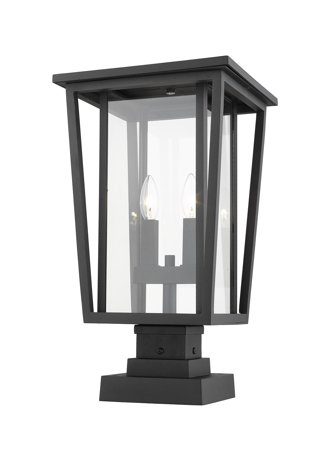 Lanterne extérieure sur socle Seoul Carré, Noir, 11 1/4" – Z-Lite