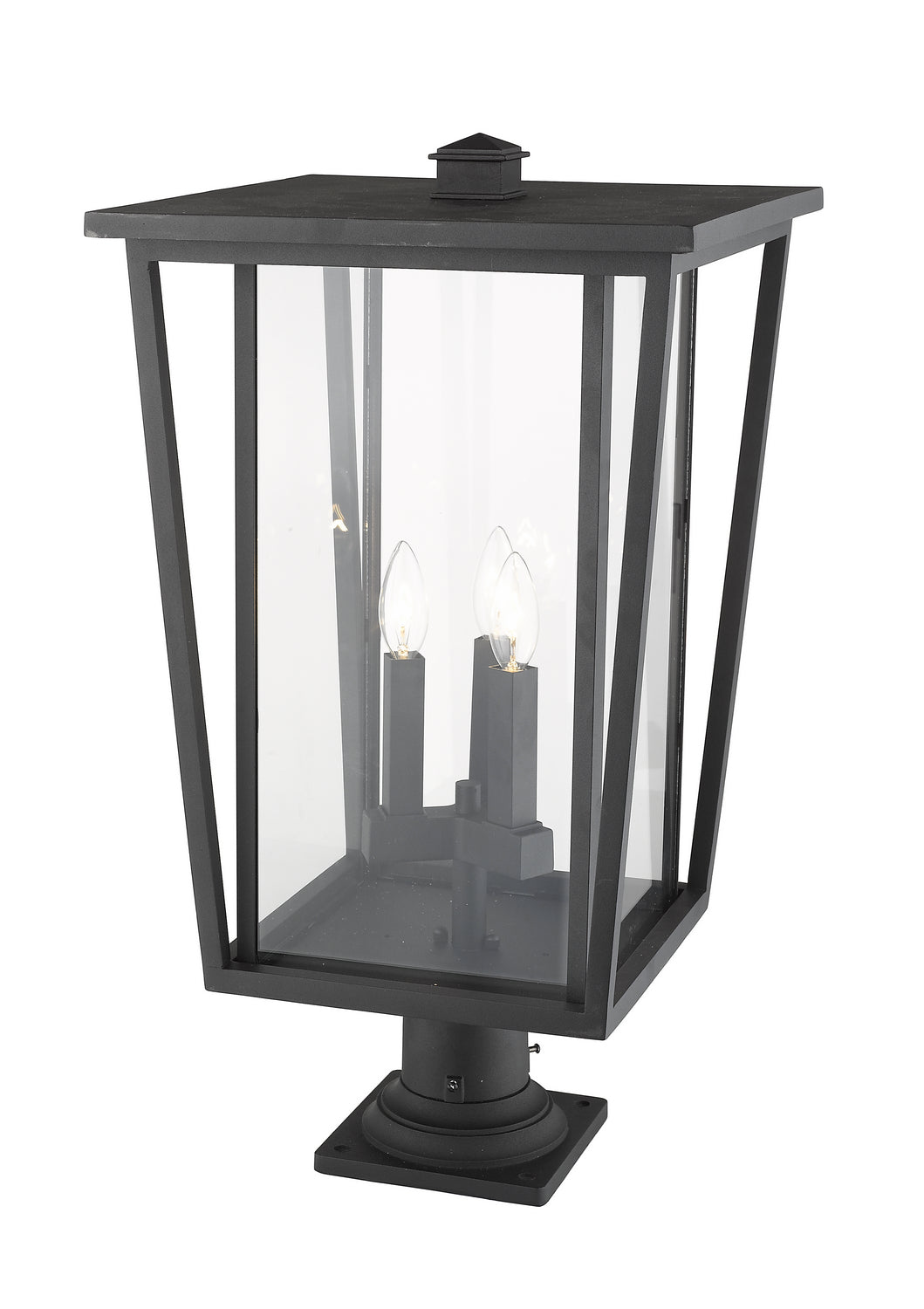 Lanterne extérieure sur socle Seoul Rond, Noir, 14" – vue 2