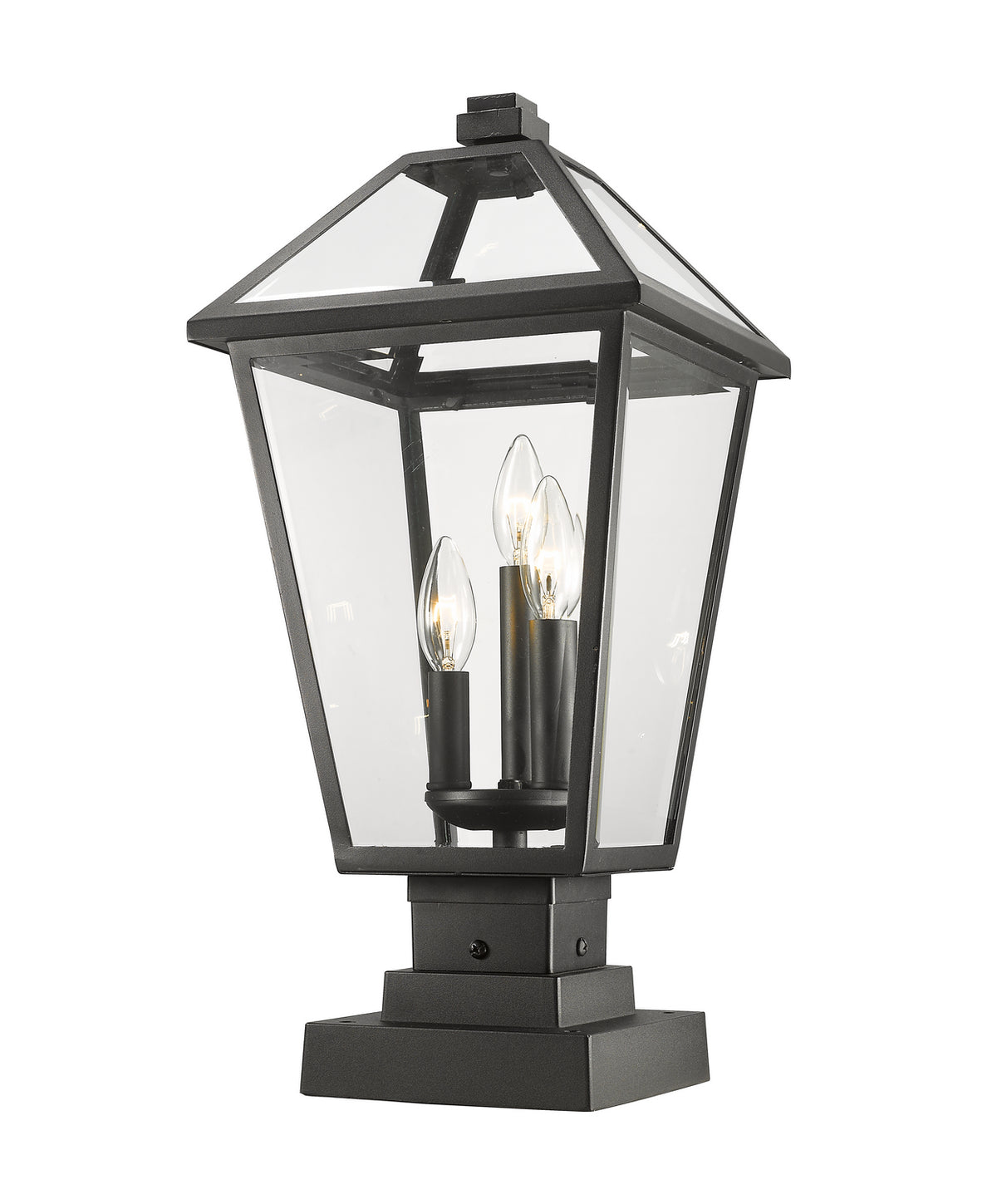 Lanterne extérieure sur socle Talbot Carré, Noir, 10" – vue 2
