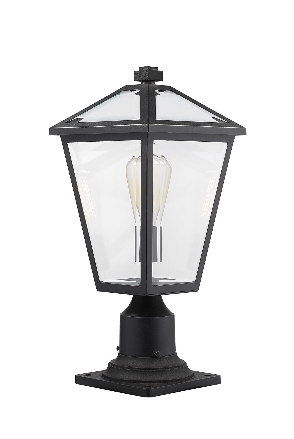 Lanterne extérieure sur socle Talbot Rond, Noir, 8 1/4" – vue 4