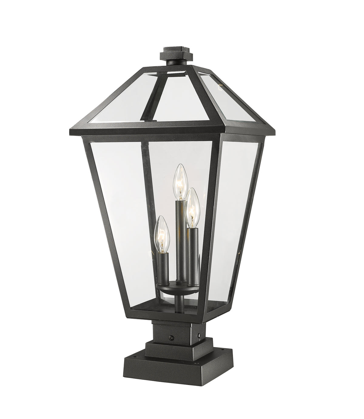 Lanterne extérieure sur socle Talbot Carré, Noir, 12 1/4" – Z-Lite