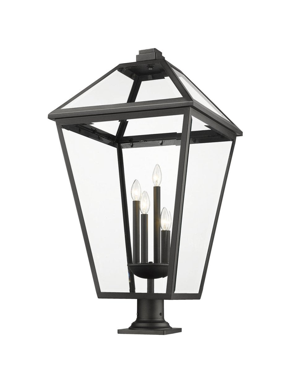Lanterne extérieure sur socle Talbot - Rond Noir 19 1/2" by Z-Lite | Luminaires & cie