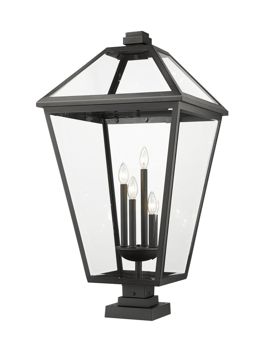 Lanterne extérieure sur socle Talbot - Carré Noir 19 1/2" by Z-Lite | Luminaires & cie