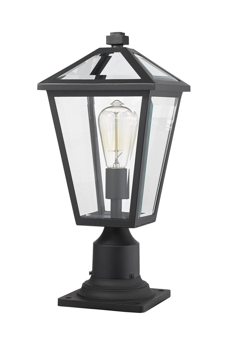 Lanterne extérieure sur socle Talbot - Carré Bronze huilé 19 1/2" by Z-Lite | Luminaires & cie