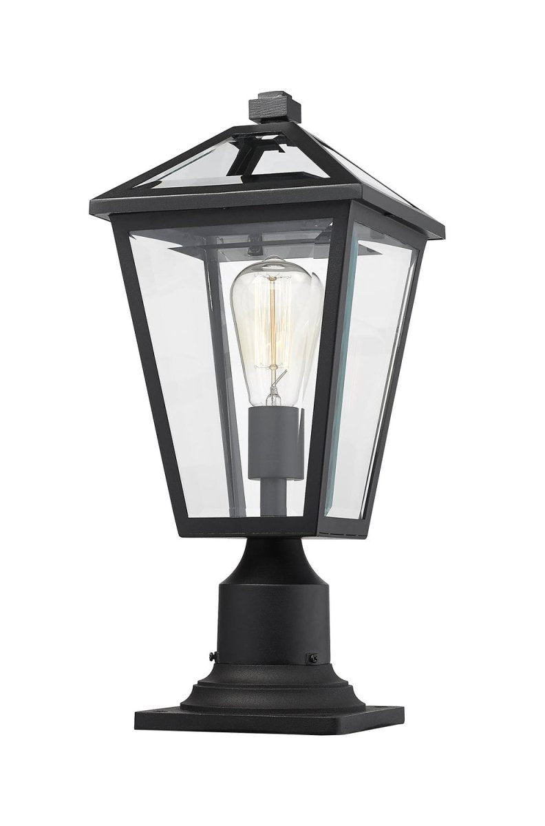 Lanterne extérieure sur socle Talbot - Carré Bronze huilé 19 1/2" by Z-Lite | Luminaires & cie