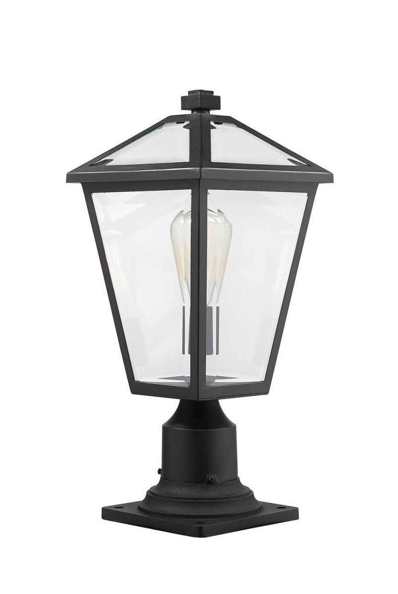 Lanterne extérieure sur socle Talbot - Carré Bronze huilé 19 1/2" by Z-Lite | Luminaires & cie