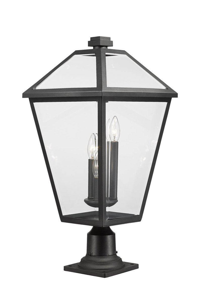 Lanterne extérieure sur socle Talbot - Carré Bronze huilé 19 1/2" by Z-Lite | Luminaires & cie