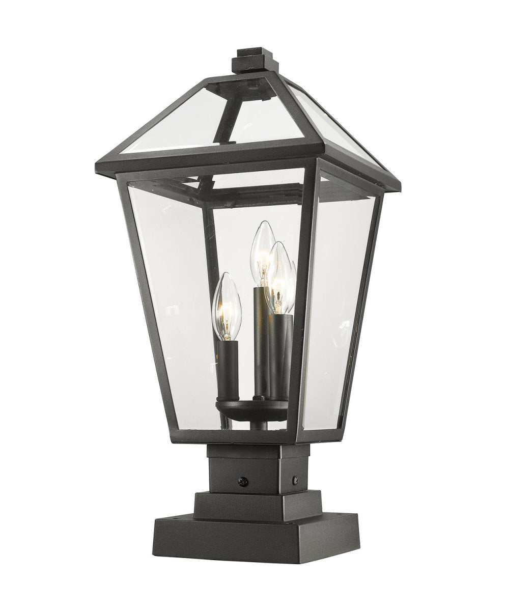 Lanterne extérieure sur socle Talbot - Carré Bronze huilé 19 1/2" by Z-Lite | Luminaires & cie