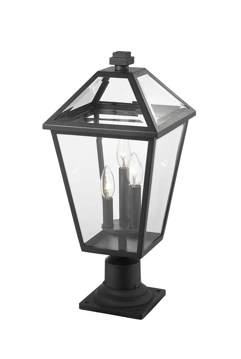 Lanterne extérieure sur socle Talbot - Carré Bronze huilé 19 1/2" by Z-Lite | Luminaires & cie