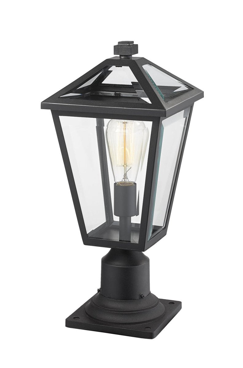Lanterne extérieure sur socle Talbot - Carré Bronze huilé 19 1/2" by Z-Lite | Luminaires & cie