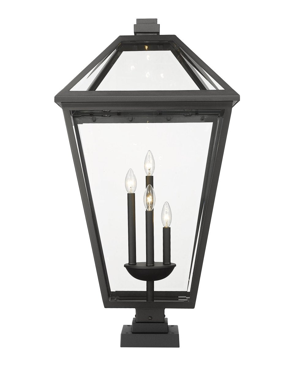 Lanterne extérieure sur socle Talbot - Carré Bronze huilé 19 1/2" by Z-Lite | Luminaires & cie