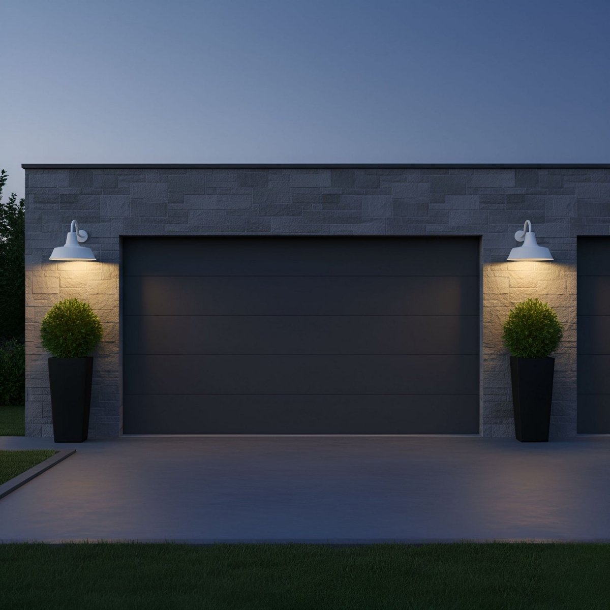 Lanterne murale extérieure Barn Light - Blanc texturé extérieur 16" StoneStrong by Visual Comfort Studio | Luminaires & cie