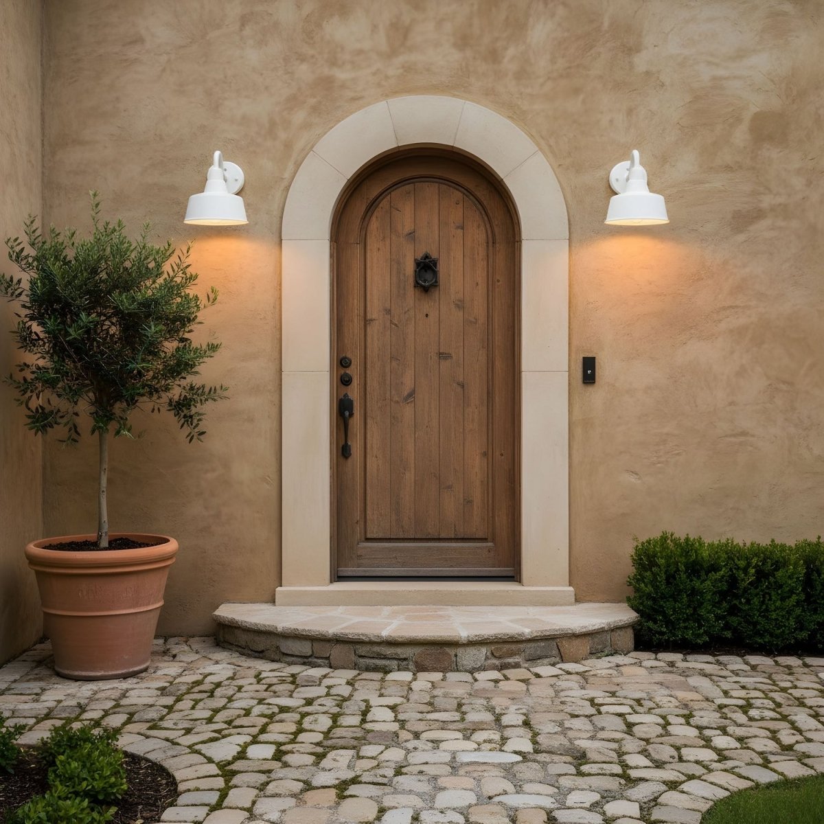 Lanterne murale extérieure Barn Light - Blanc texturé extérieur 16" StoneStrong by Visual Comfort Studio | Luminaires & cie