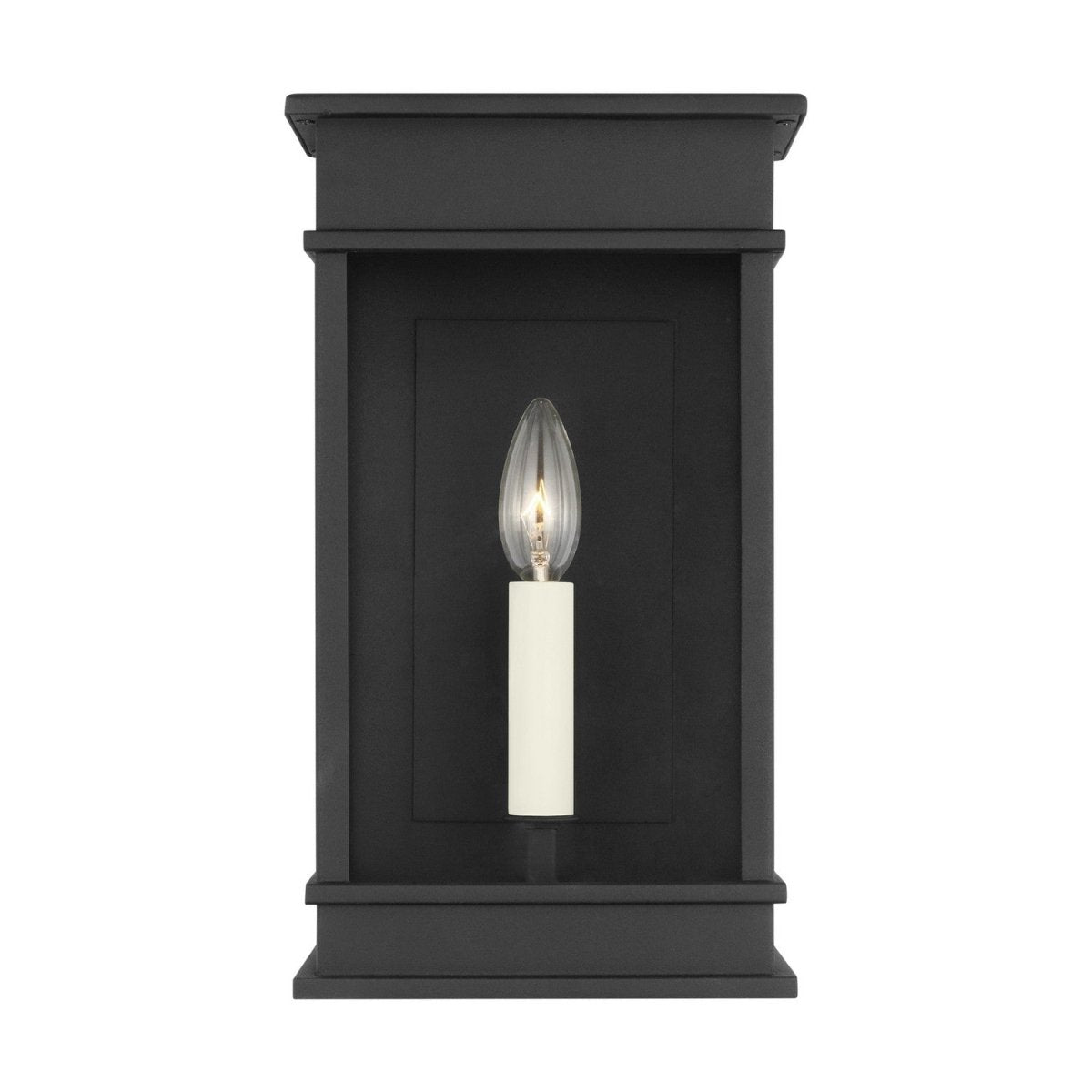 Lanterne murale extérieure Cupertino - Noir texturé 13 1/8" by Visual Comfort Studio | Luminaires & cie