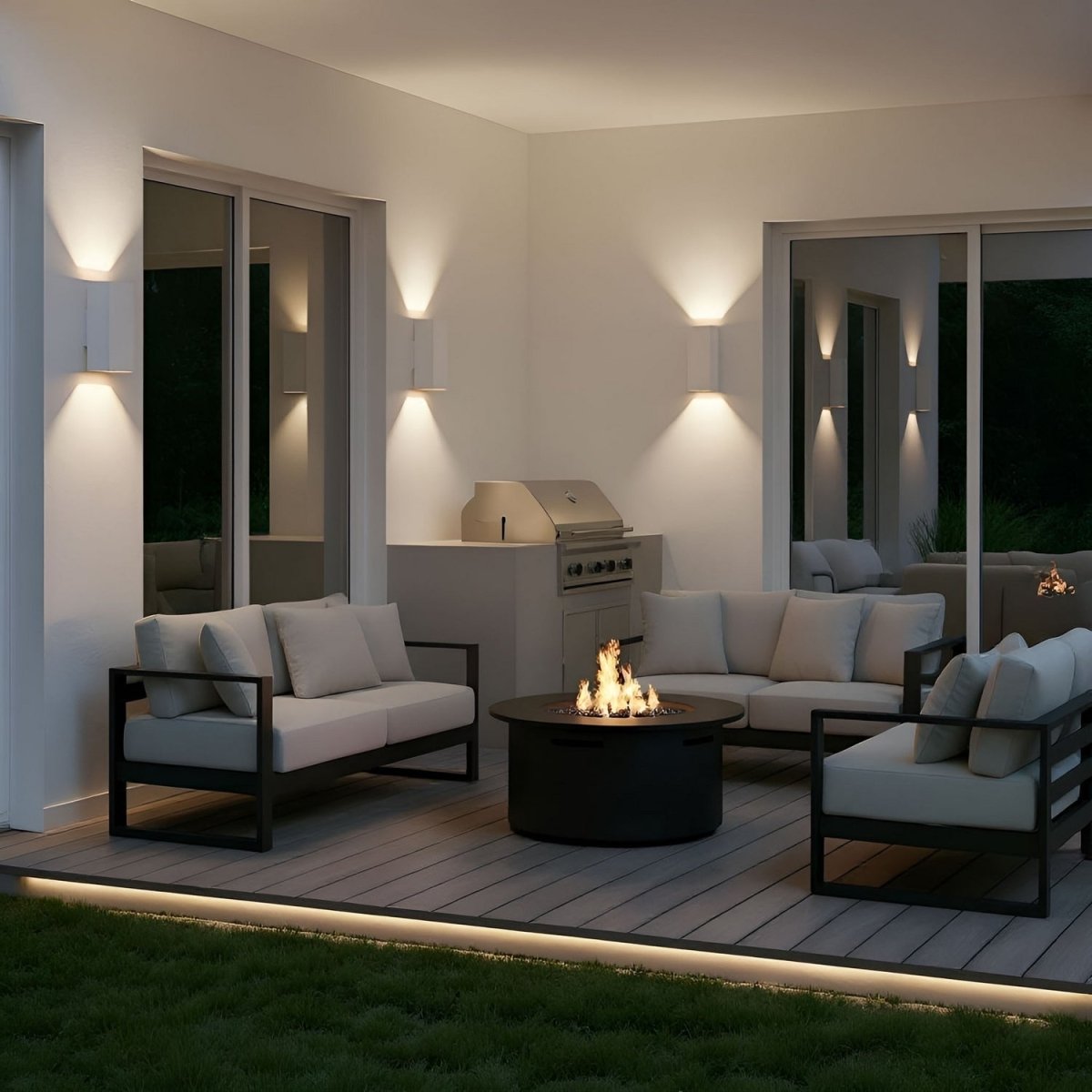 Lanterne murale extérieure Pohl - Textured Black 18.5 by Visual Comfort Studio | Luminaires & cie