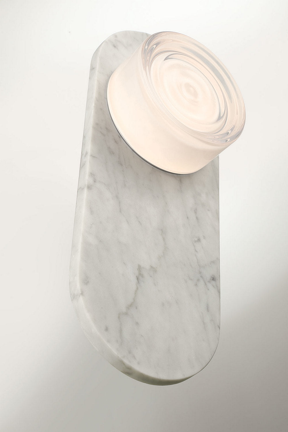 Lanterne murale extérieure Sternn Blanc marbre, Verre ondulé transparent – vue 5